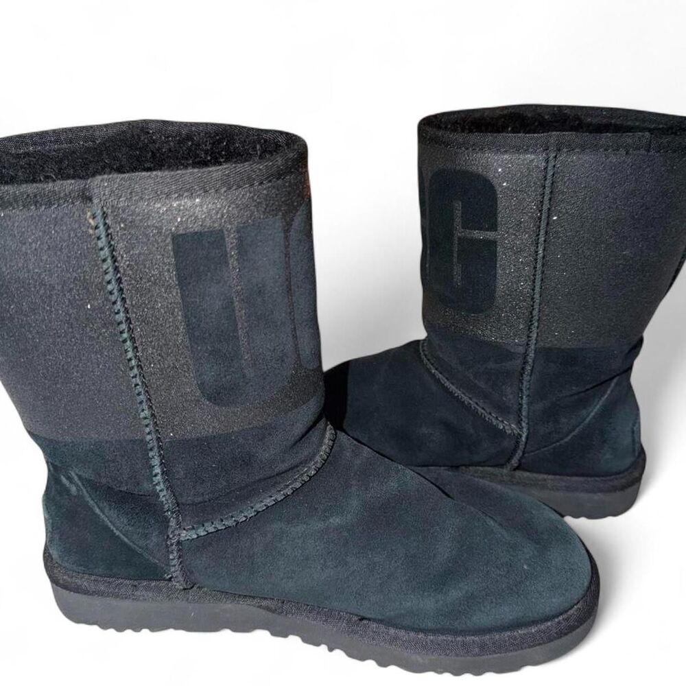 Ugg glitter Black Boots 8 winter
